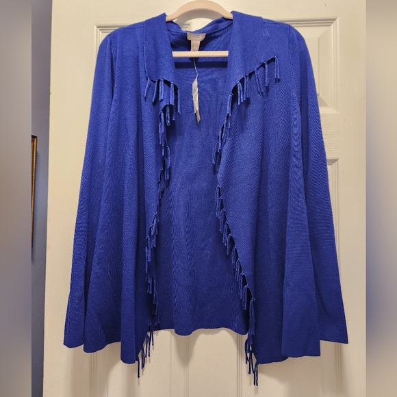 Chico's Sweaters - Chico's Fringed Cardigan